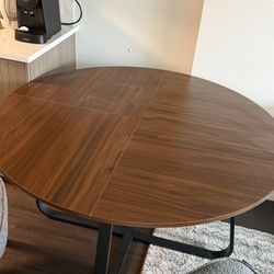  Round Dining Table - Walnut Finish