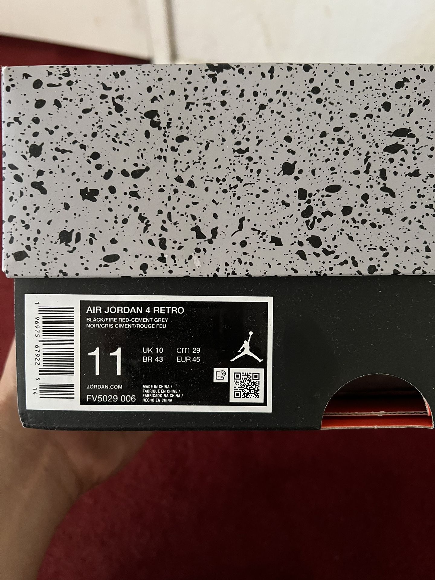 Reimagined Jordan 4 Bred Size 11