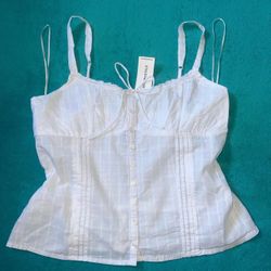 aeropostale white babydoll top womens