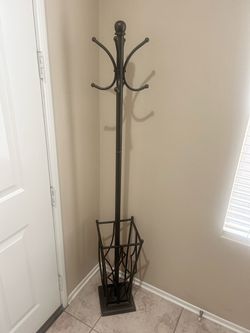 Metal Coat Rack with Umbrella Stand