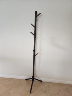 Solid Wooden Hall Tree Coat Rack
