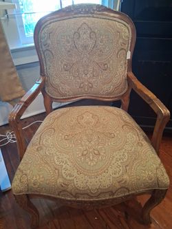 French Provincial Upholstered Armchair
