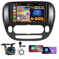 (6666-14) Hikity 8 Core 4+64G for Kia Soul (Manual A/C) 2014-2017 Radio Android Car Stereo 9 Inch IPS Touchscreen Car Radio Wireless Carplay Android A