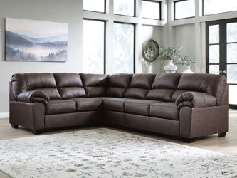 Whitlock Umber 3-Piece Sectional with Left-Arm Facing Sofa