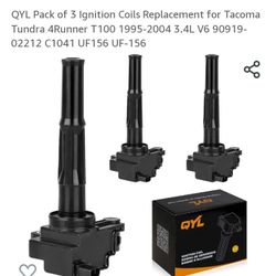 QYL Pack Of 3 Ignition Coils Replacement For 1(contact info removed) Tacoma,Tundra,4 Runner