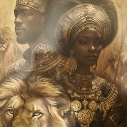  Queen and King Canvas Wall Art $40