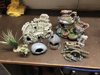 Lot of Expensive Fish Tank Decorations