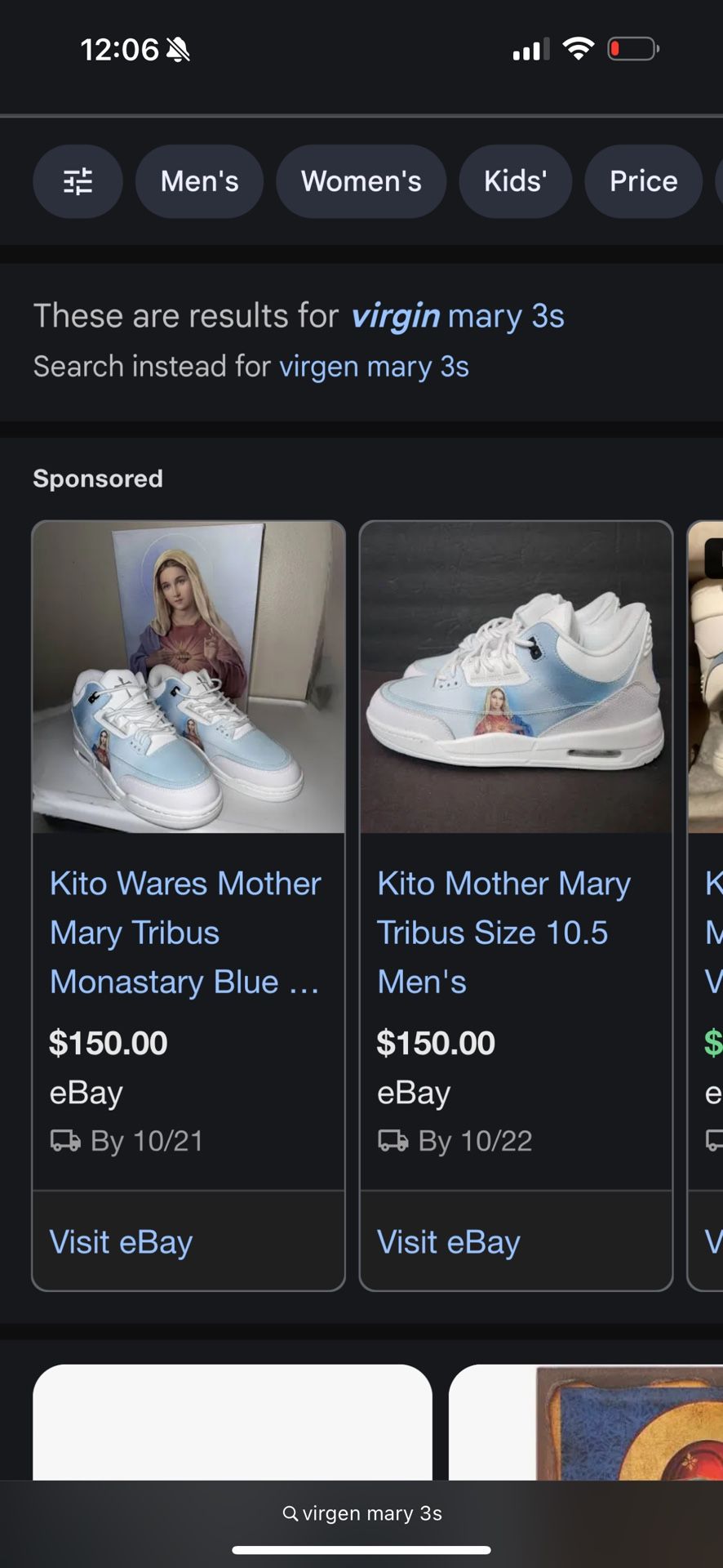 Custom Virgin Mary 3s