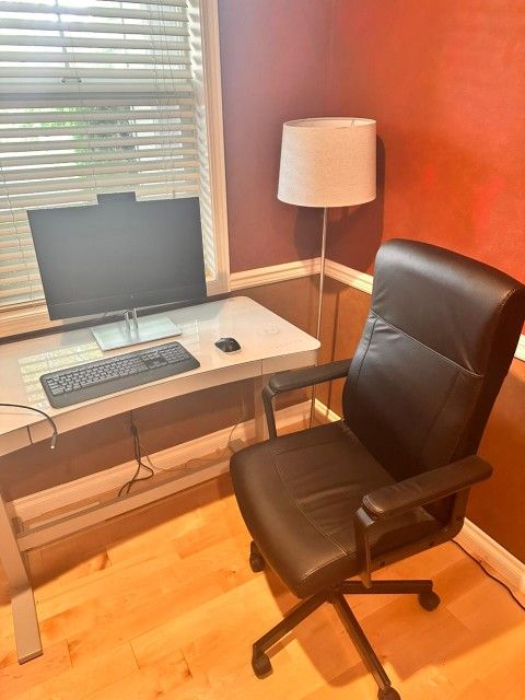 Office Desk, Chair, Monitor, Keyboard, Mouse