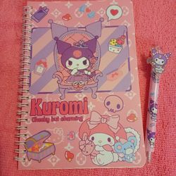 Kuromi  Notebook And Pen All New