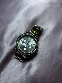 Juicy Couture Gold-Tone Crystal Bezel Watch