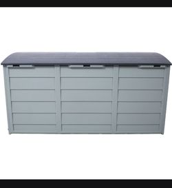 All Weather UV Pool Deck Box Storage Shed Bin Backyard Patio Outdoor w/ Wheel,75 Gallon Resin Deck Box-Organization and Storage for Patio Furniture Ou