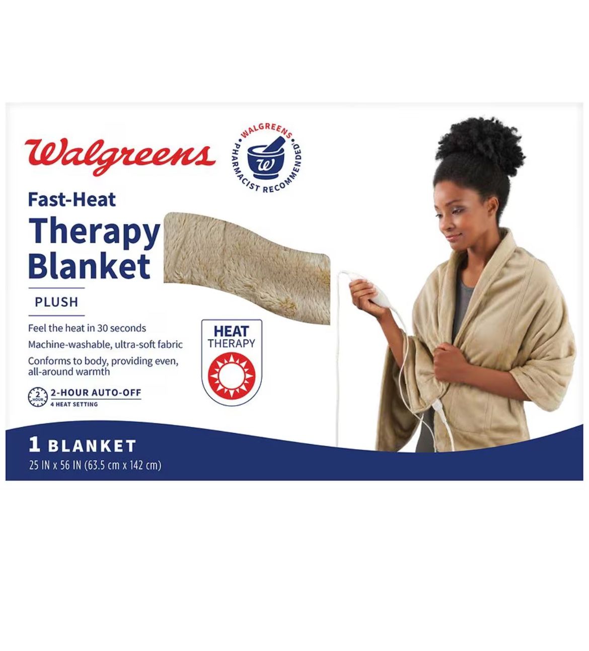 Walgreens Plush Fast-Heat Therapy Blanket *BRAND NEW*