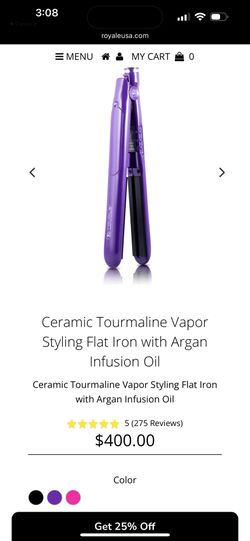 Infused Professional Flat Iron Black Color