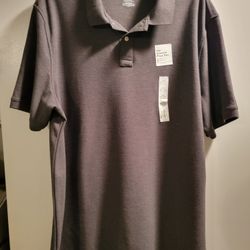 Sonoma XXL Tall Men's Essential Pique Polo shirt in dark grey