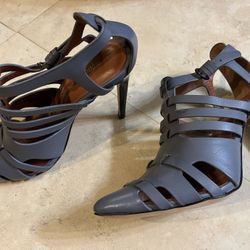 Rebecca Minkoff high heel ankle strap pointed toe sandals