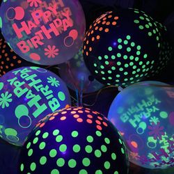 Neon Black Lights Balloons 🎈 🎈🎈