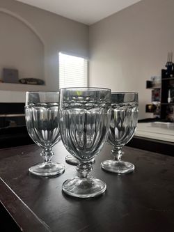 Libbey Gibraltar Duratuff Footed Goblets