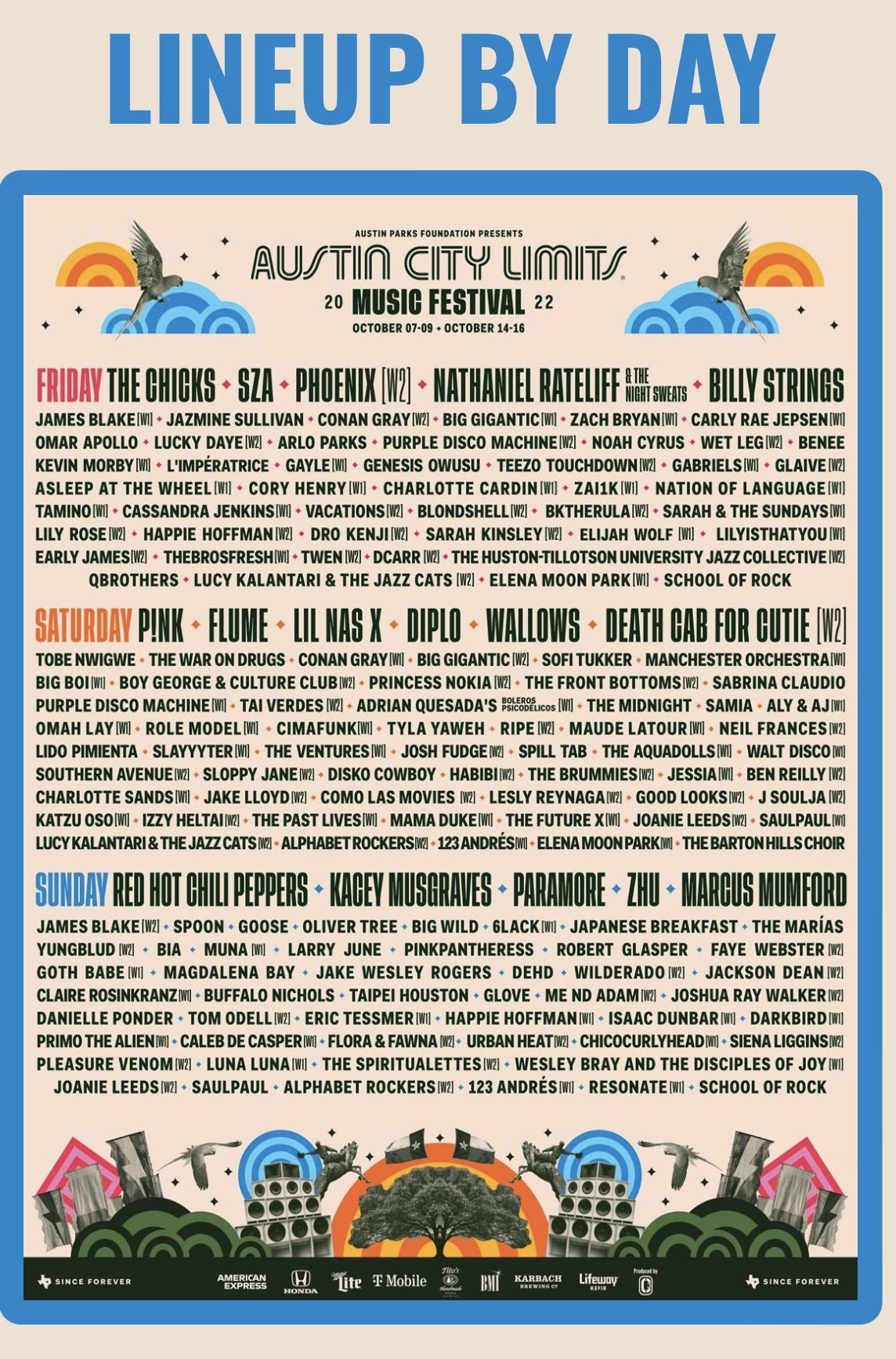 ACL Music Fest GA+ 3 Day Tickets Weekend One