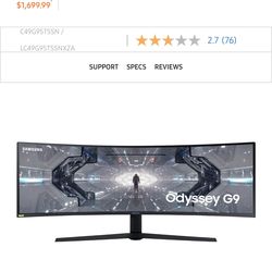 Samsung 49" Odyssey G9 DQHD Monitor