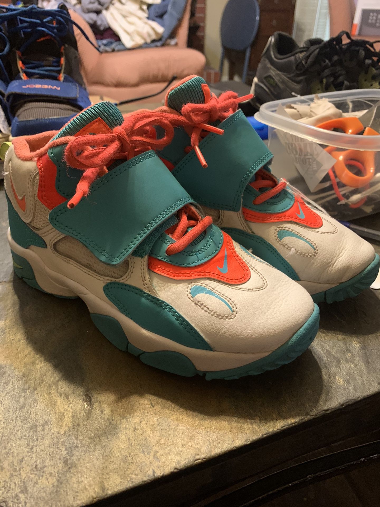 3Y air speed turf blue and orange nikes