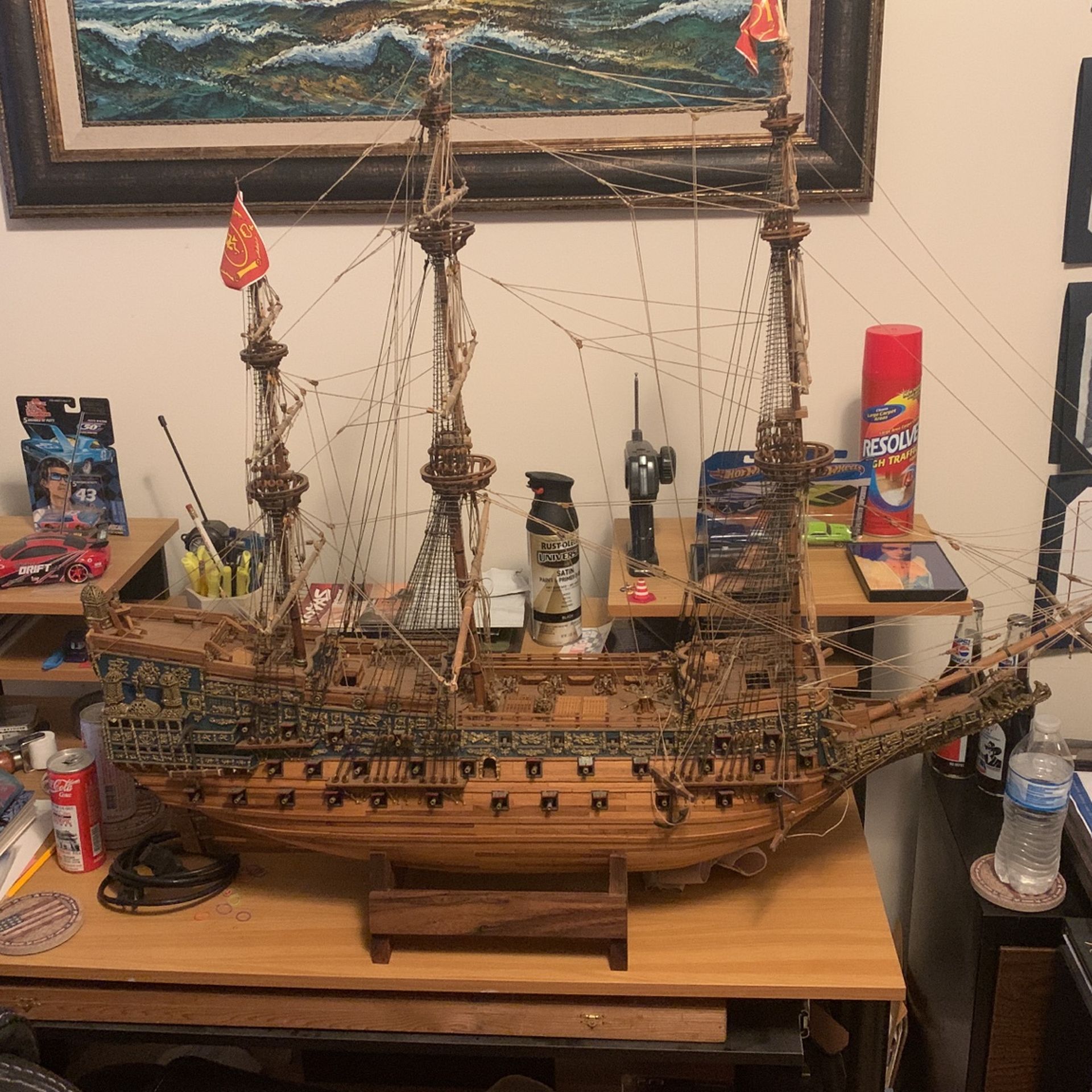 Wooden Ship Built By Hand..