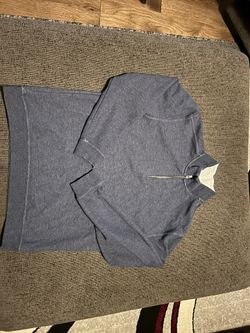 Walter Hagen Boys Quarter Zip Sweater Blue Medium