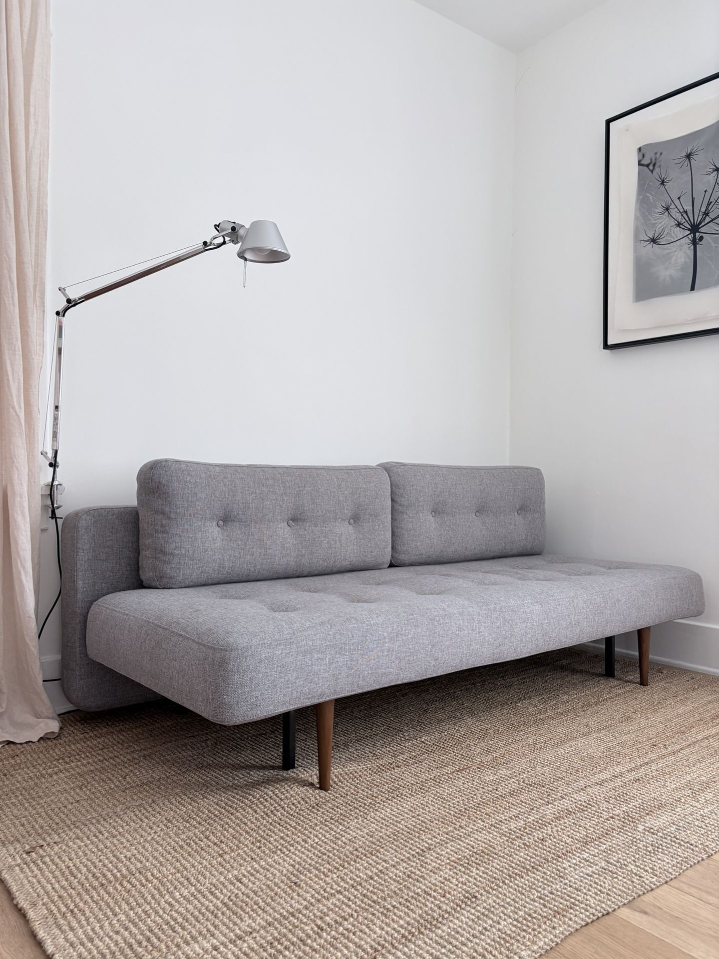 Grey Fabric Sleeper Sofa (Room & Board)