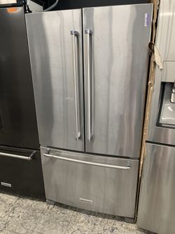 Kitchen aid French door in stainless steel counter depth used
