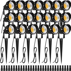 ZUCKEO 10W Low Voltage Landscape Lighting LED Landscape Lights, 12V 24V Waterproof Outdoor Spotlights