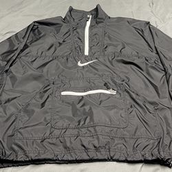 Men’s Nike Windbreaker Jacket Black Pullover - Size Medium