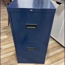 Vintage Blue HON File Cabinet