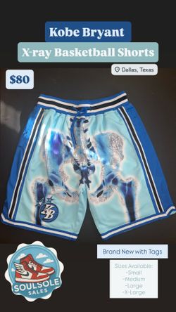 Kobe Bryant X-ray Designer Shorts- Multiple Sizes In Description