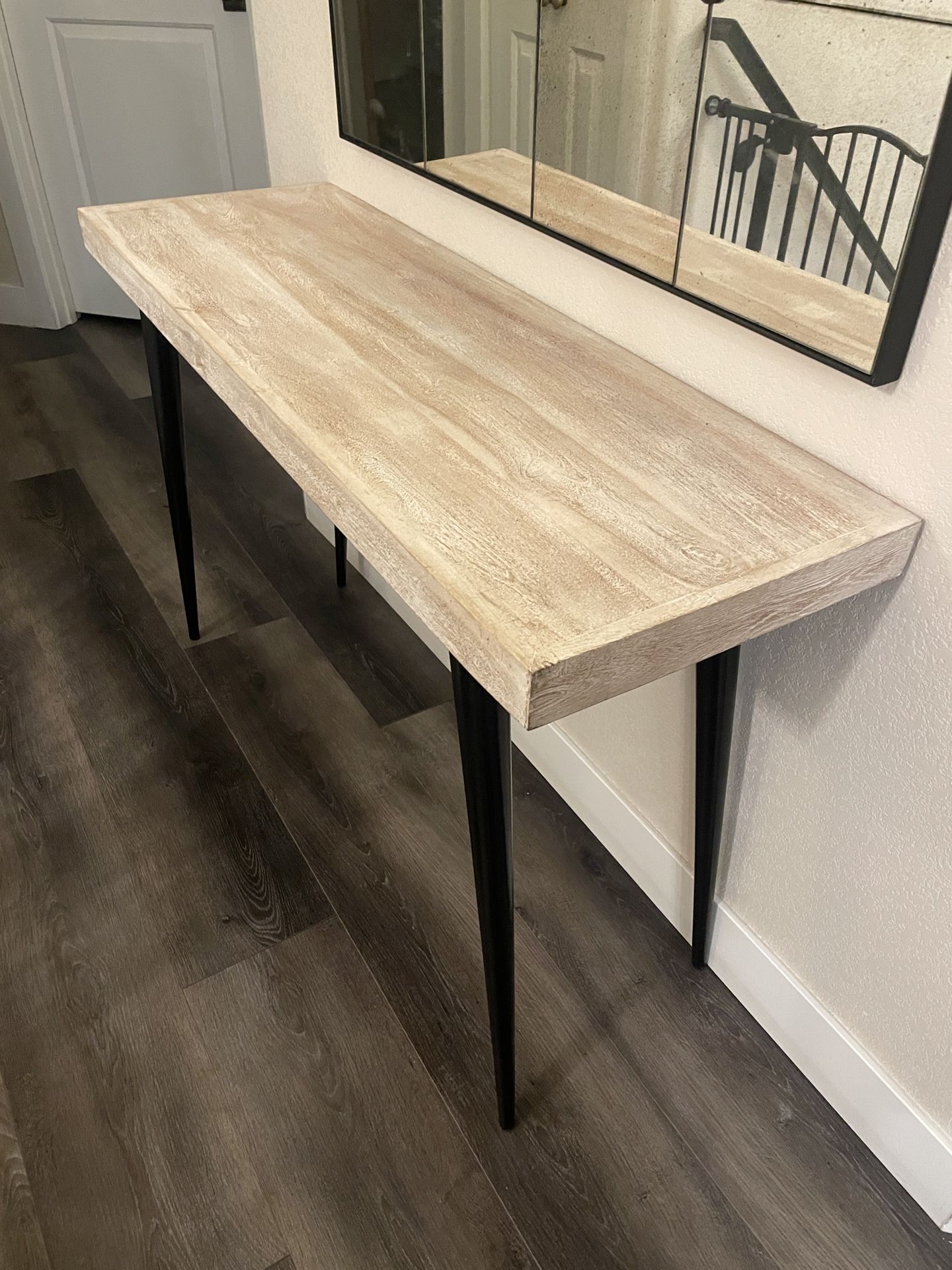 Beige Wooden Console Table