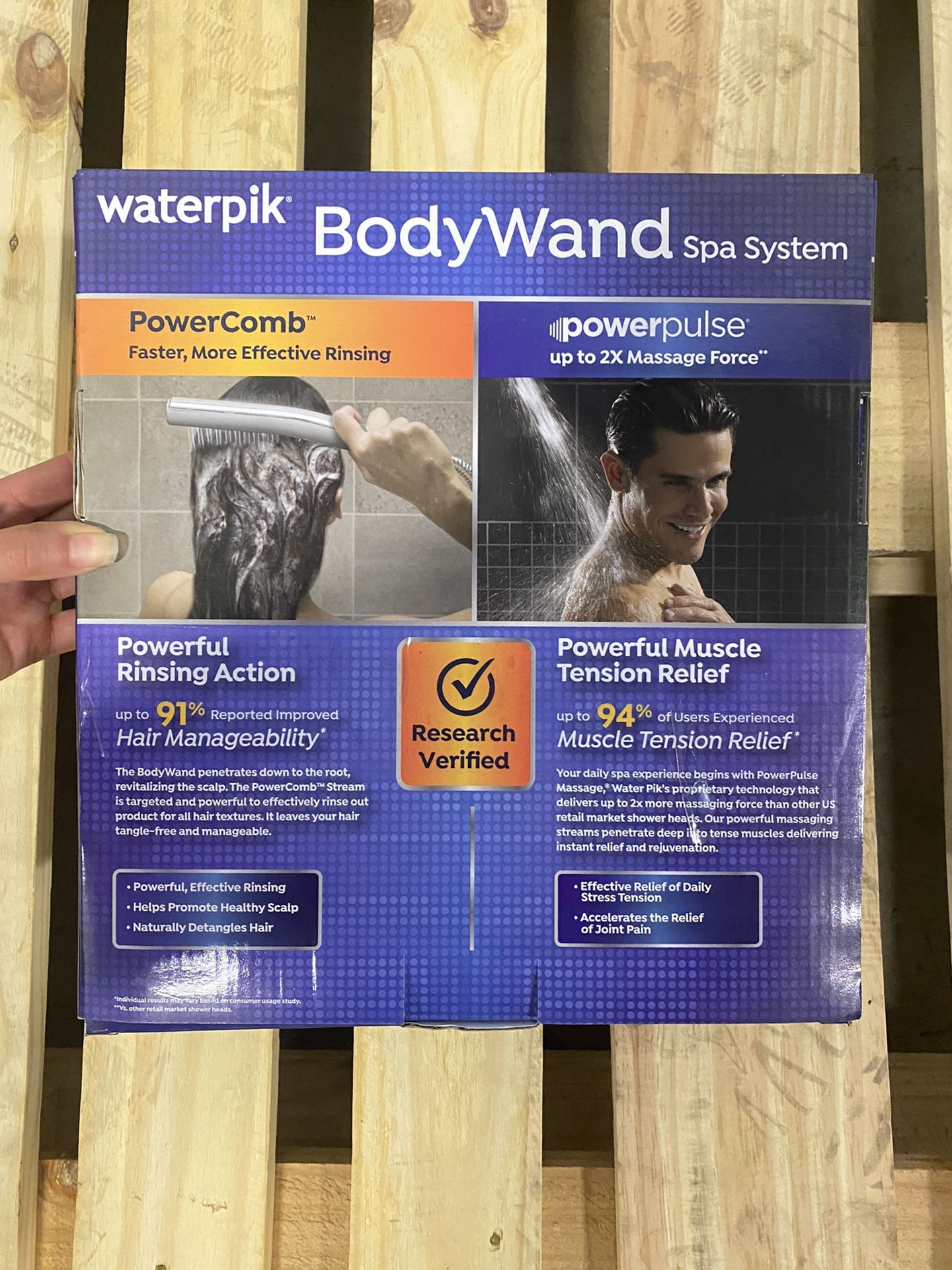 Waterpik® PowerPulse BodyWand Spa System with PowerComb™ Stream