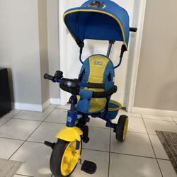 PAW Patrol Chase Tricycle w/ Canopy & Push Handle – $55