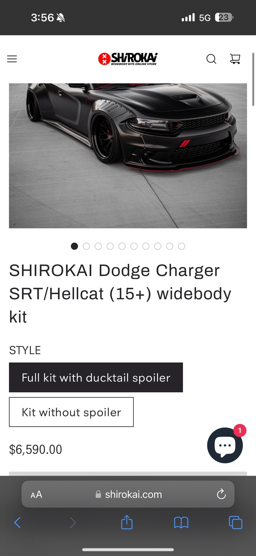 Shirokai Full Wide body Kit For Dodge Charger 15+
