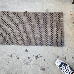 Wooden Bath Mat / Spa Floor Mat – Natural Wood Look