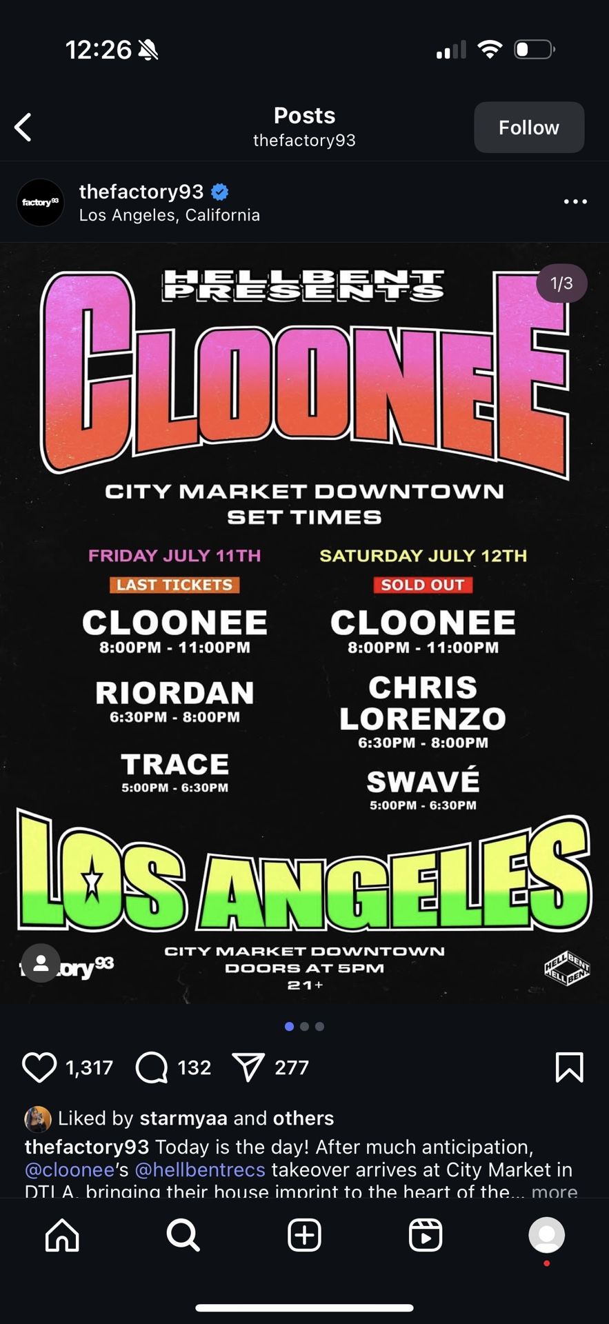 Cloonee Ticket For Saturday