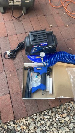 Air compressors with nail gun new open box