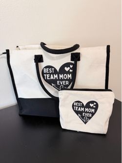 Team Mom tote bag