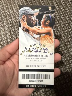 Kobe memorial ticket
