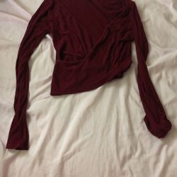 Burgundy Crop Top