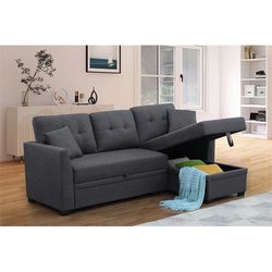 Dark Gray Sofa Bed L Sectional Couch 🛋️ Brand New In Box 📦 