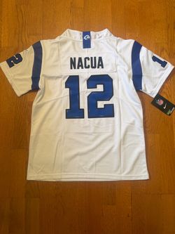 White Los Angeles rams puca nacua jersey fearsome