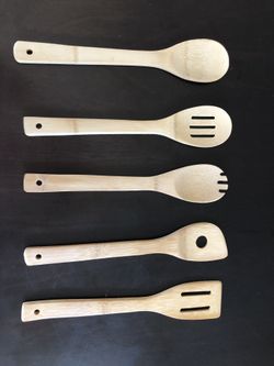 5 Set of Bamboo Kitchen Tools