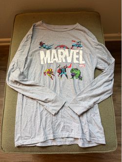 Marvel Long Sleeve Gray Shirt Uni - Size L