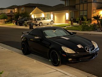 Mercedes-Benz SLK Black Convertible Sports Car