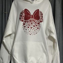 Minnie Mouse Glitter Hoodie Sweatshirt & Tees
