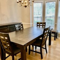 Dining Table with bench & Buffet